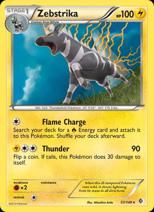 Zebstrika card in English