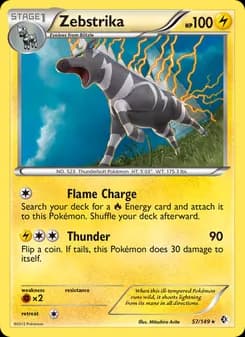 Zebstrika card in English