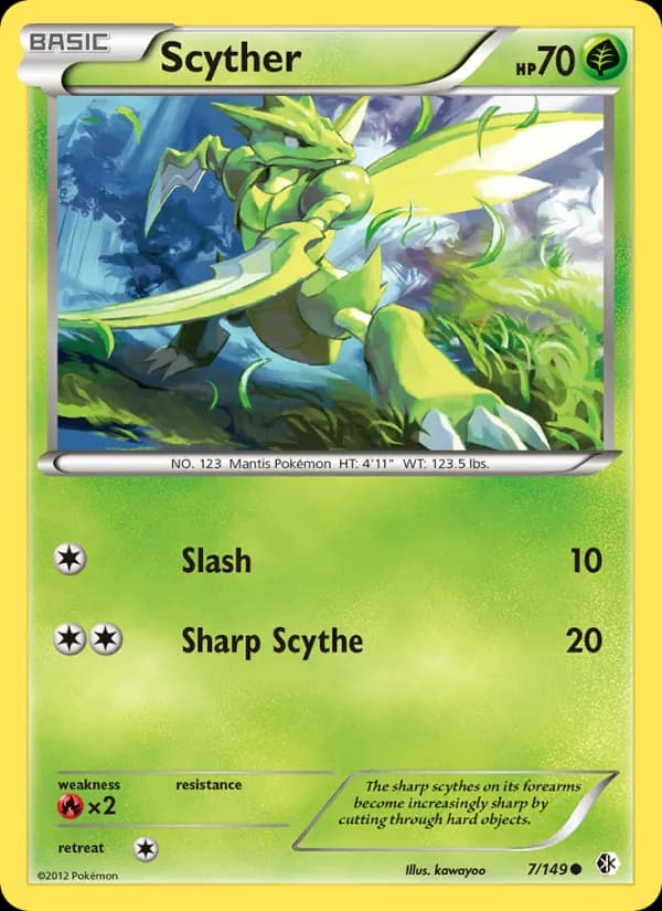 Scyther card in English