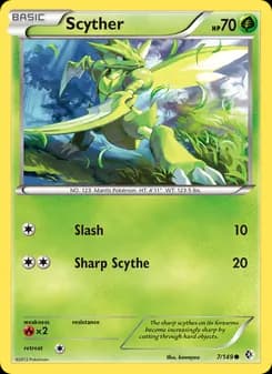 Scyther card in English