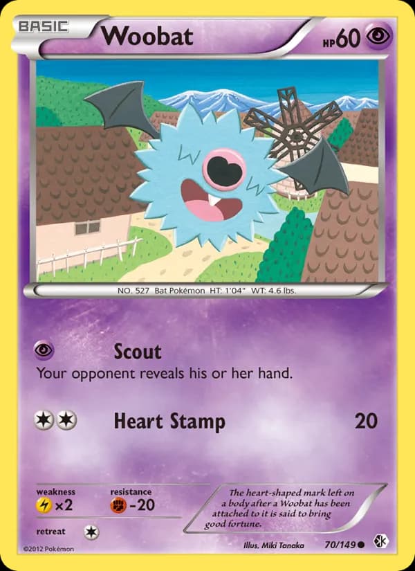 Woobat card in English
