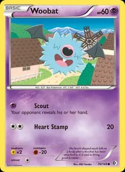 Woobat card in English