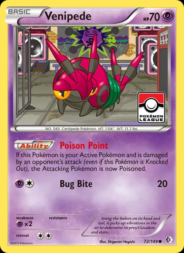 Venipede card in English