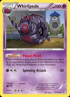 Whirlipede card in English