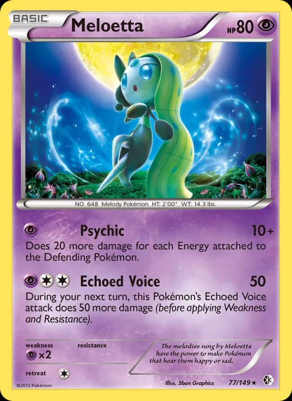 Meloetta card in English