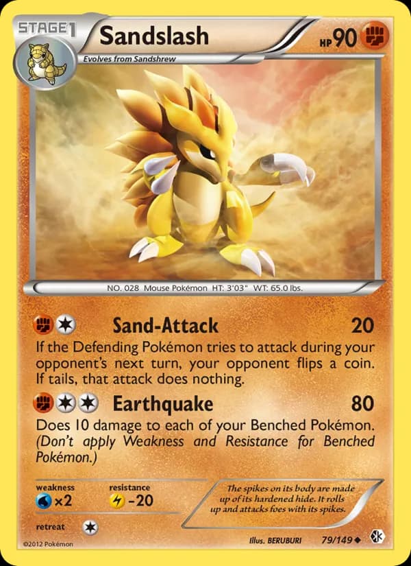 Sandslash card in English