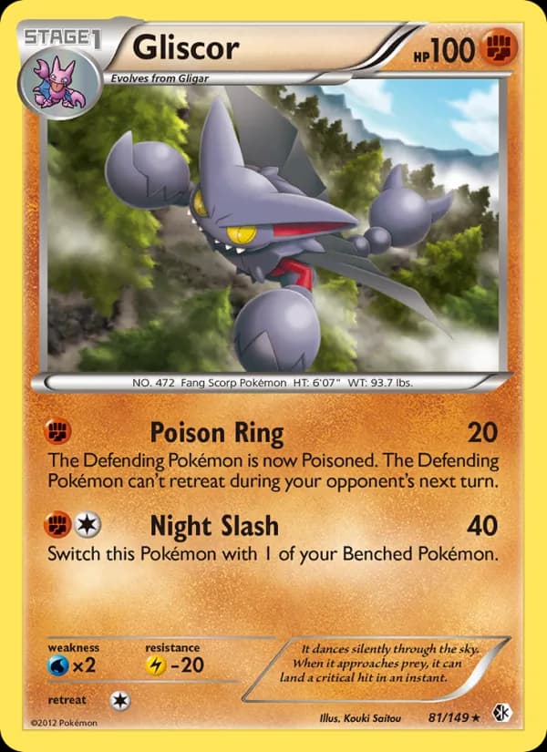 Gliscor card in English
