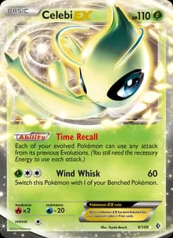 Celebi-EX card in English