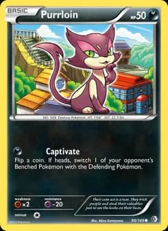 Purrloin card in English