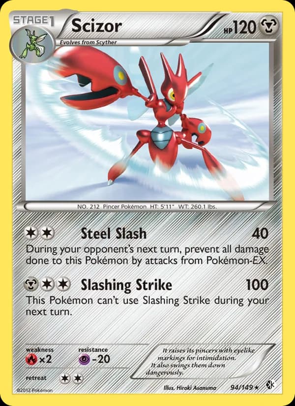 Scizor card in English