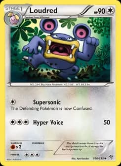 Loudred card in English