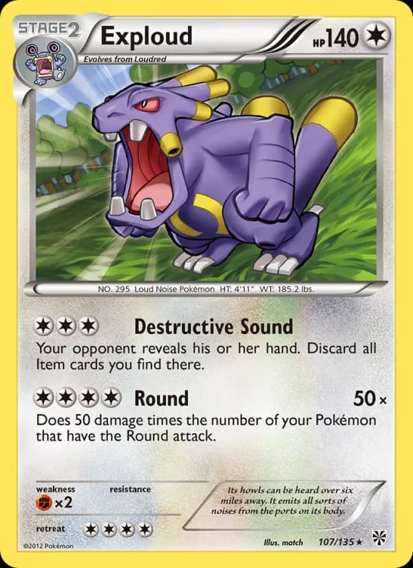 Exploud card in English