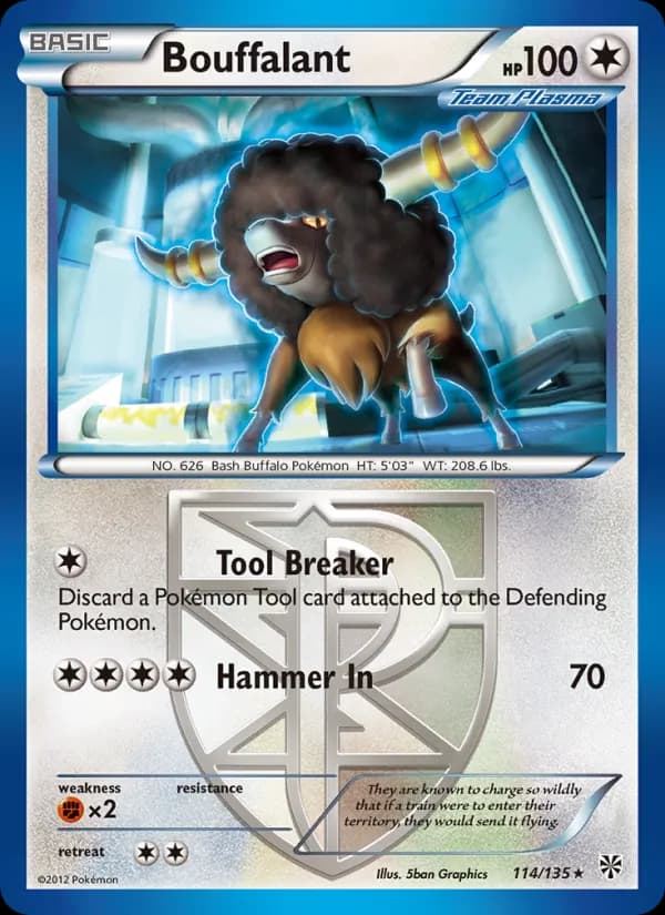 Bouffalant card in English