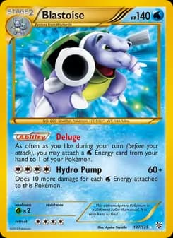 Blastoise card in English