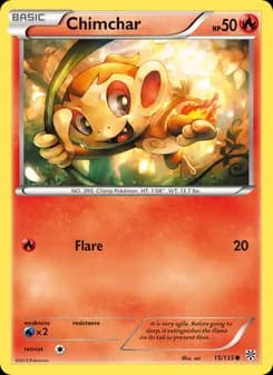 Chimchar card in English