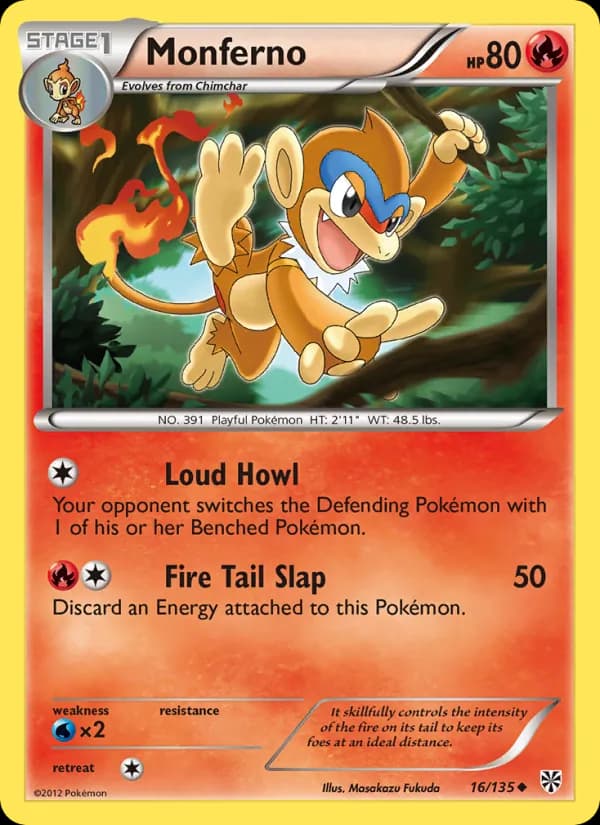 Monferno card in English