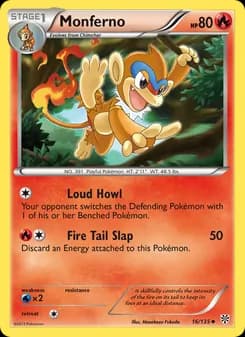 Monferno card in English