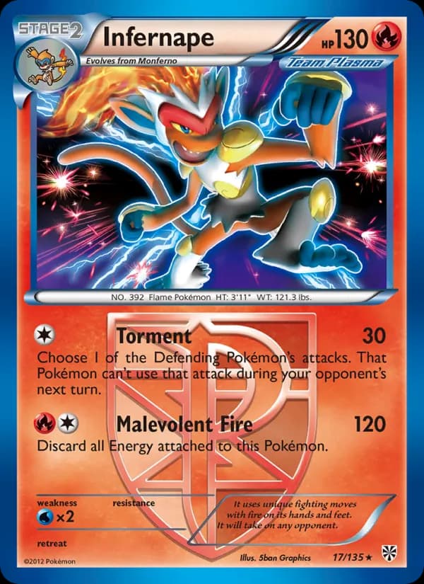 Infernape card in English