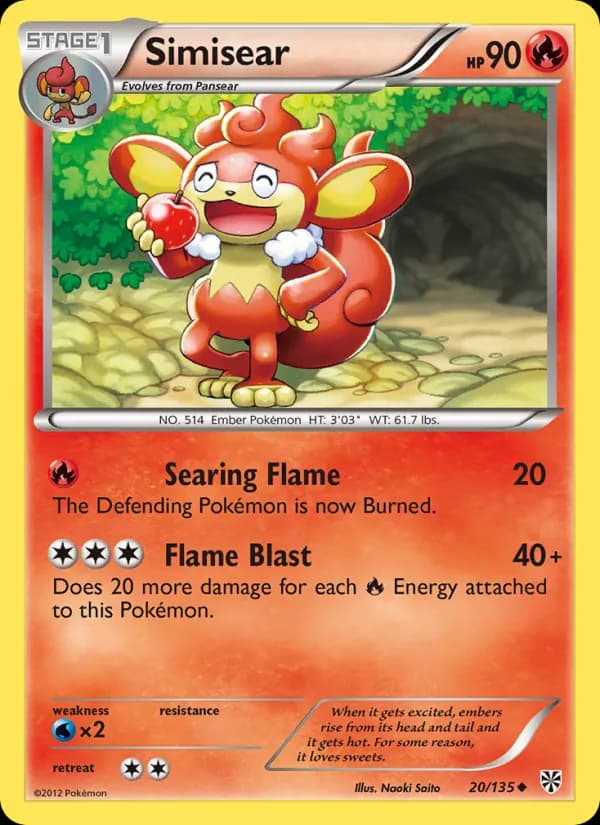 Simisear card in English