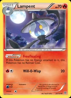 Lampent card in English