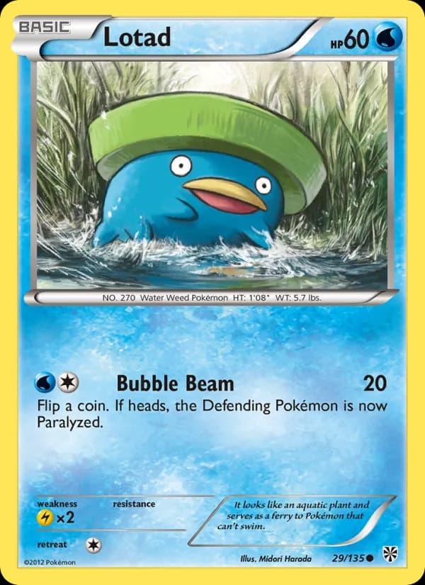 Lotad card in English