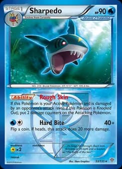 Sharpedo card in English