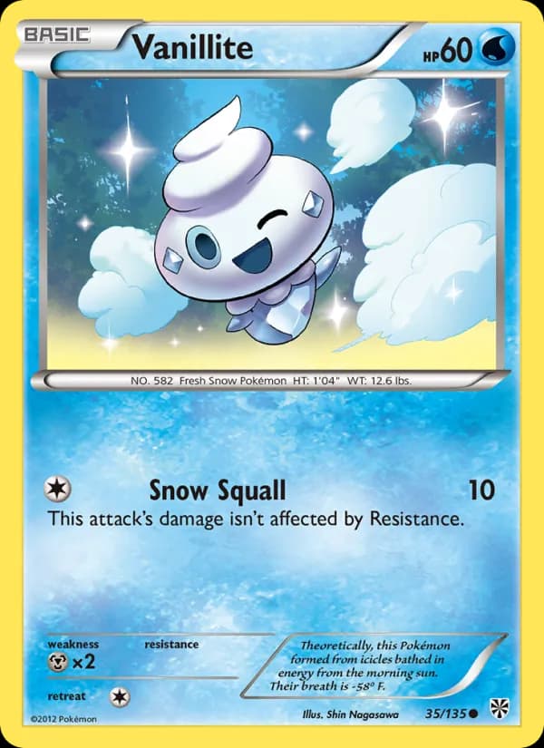 Vanillite card in English