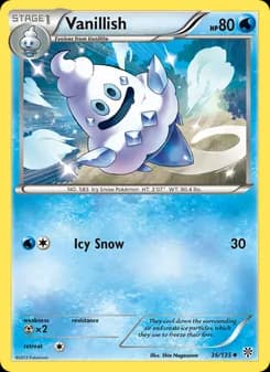 Vanillish card in English