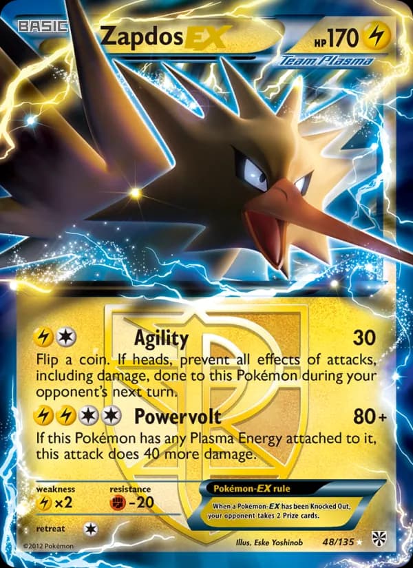 Zapdos-EX card in English
