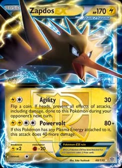 Zapdos-EX card in English