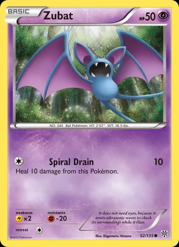 Zubat card in English