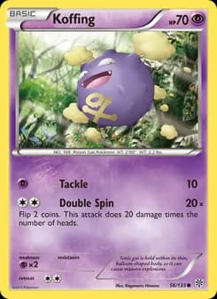 Koffing card in English