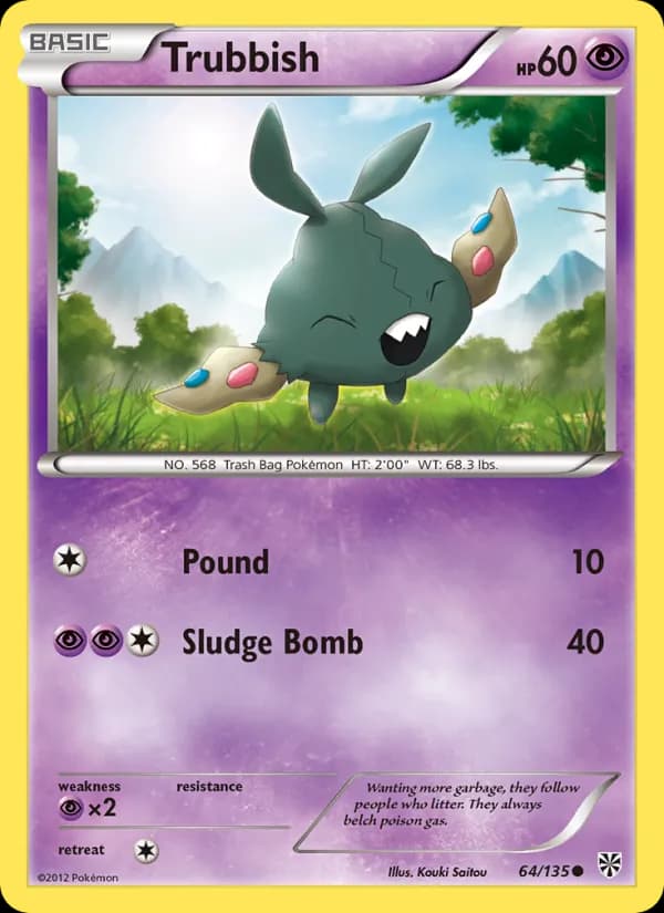 Trubbish card in English