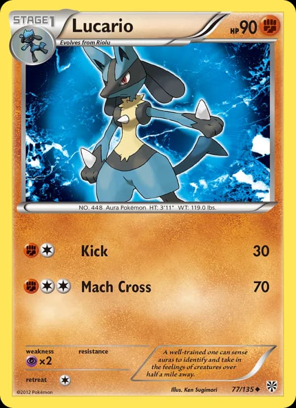 Lucario card in English