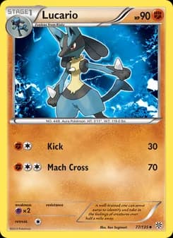 Lucario card in English