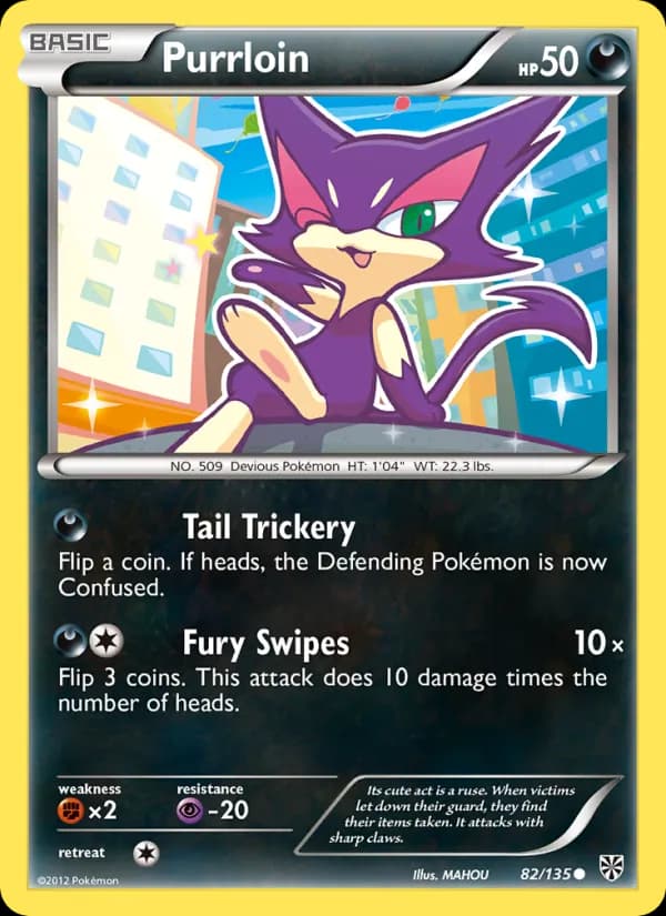 Purrloin card in English