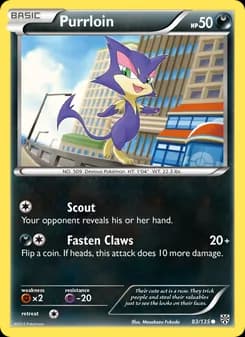 Purrloin card in English