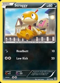 Scraggy card in English