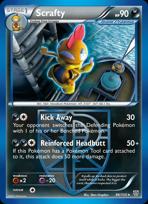 Scrafty card in English