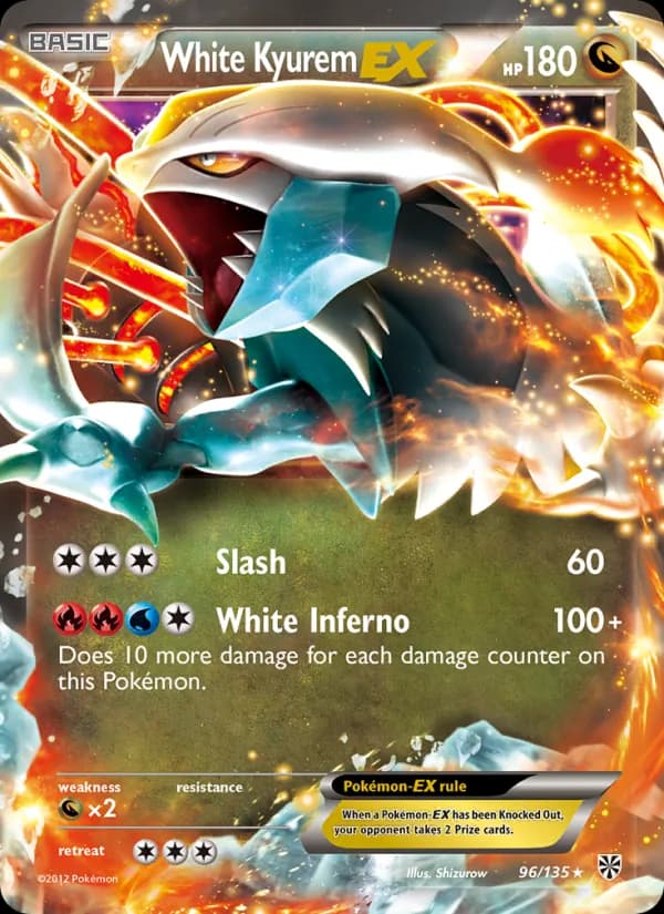 White Kyurem-EX card in English