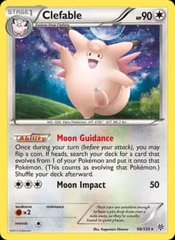 Clefable card in English