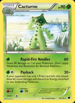Cacturne card in English
