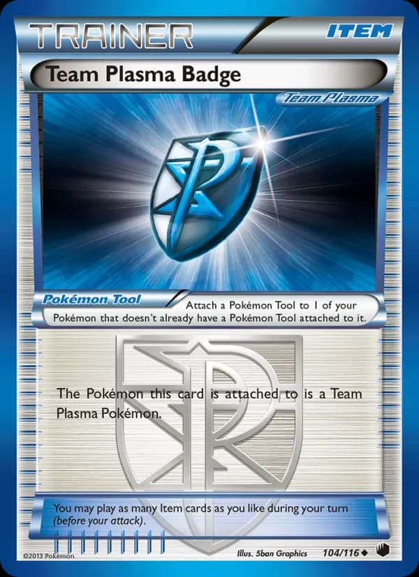 Team Plasma Badge card in English