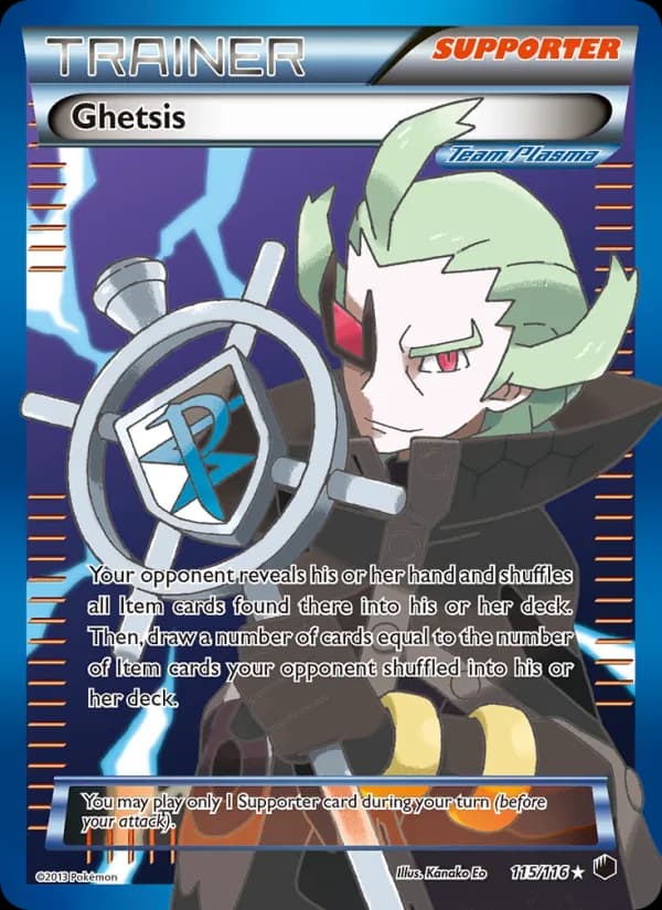 Ghetsis card in English