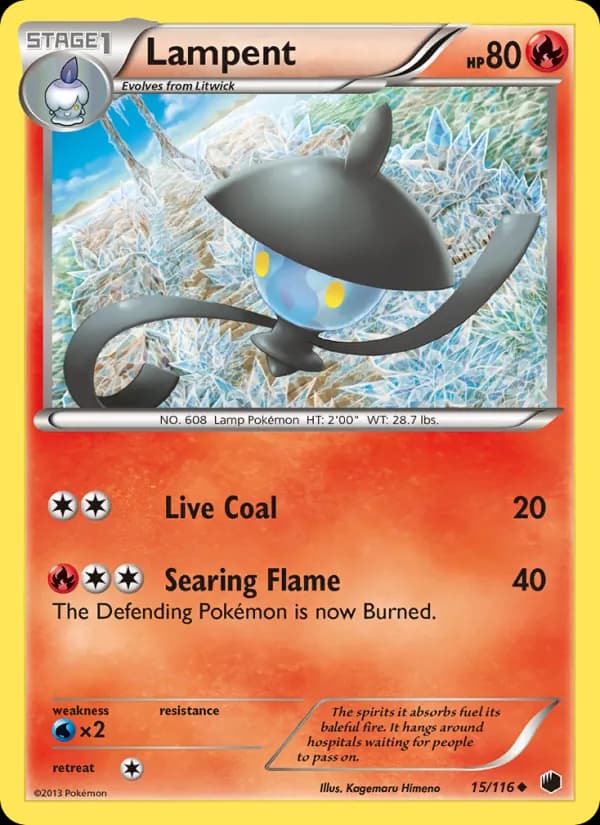 Lampent card in English