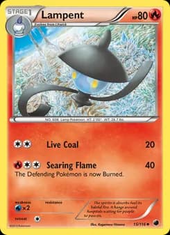 Lampent card in English