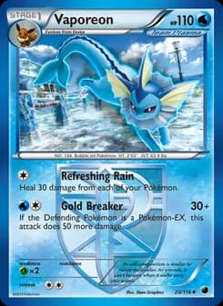 Vaporeon card in English