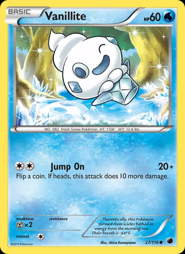 Vanillite card in English