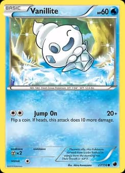 Vanillite card in English