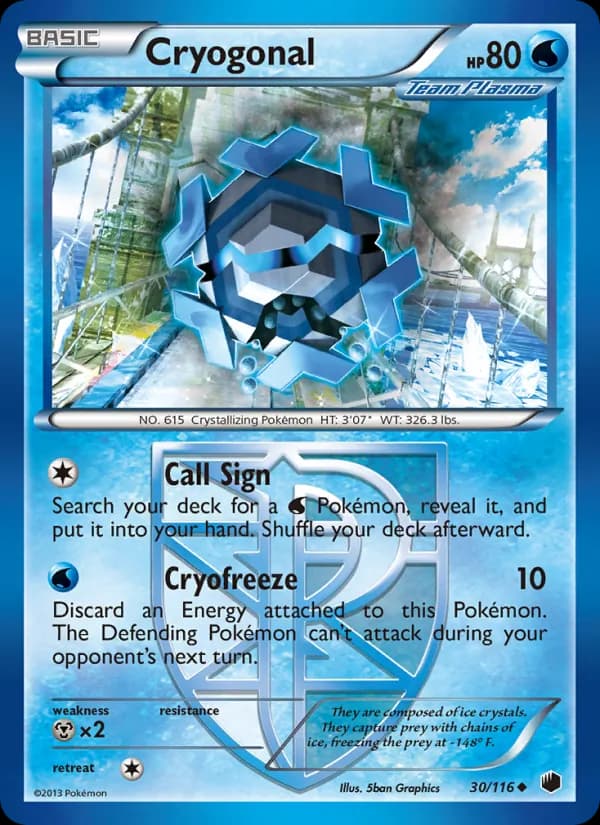 Cryogonal card in English